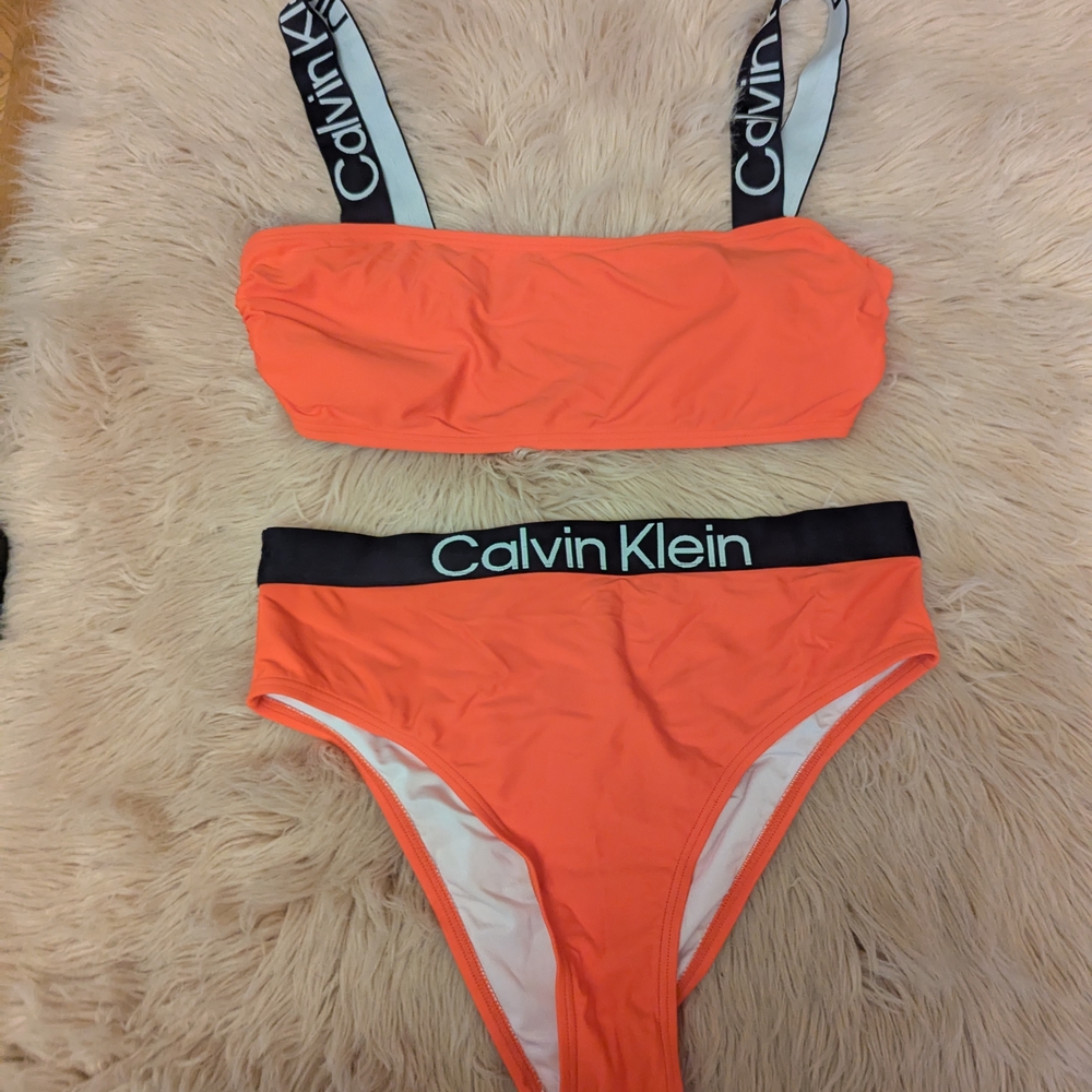 Calvin Klein Orange Bikini Set